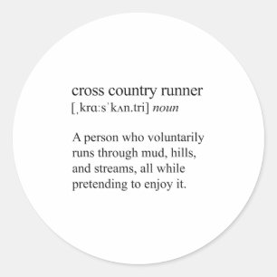 Cross Country Runner Definition, Xc Running  Classic Round Sticker