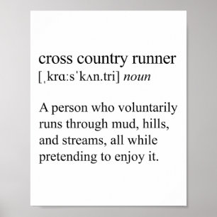Cross Country Runner Definition, Xc Running  Poster