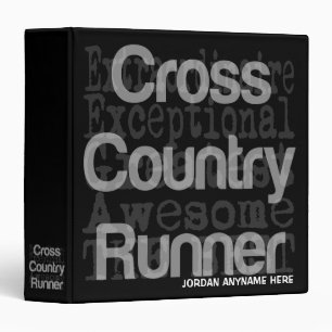 Cross Country Runner Extraordinaire CUSTOM 3 Ring Binder