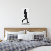 Cross Country Runner Female Silhouette Canvas (Insitu(Bedroom))
