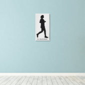Cross Country Runner Female Silhouette Canvas (Insitu(Wood Floor))