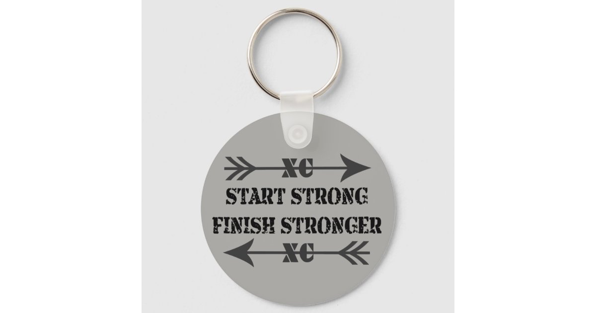 Strong Key Chain Cross Country Runner Strong Keychain | Zazzle