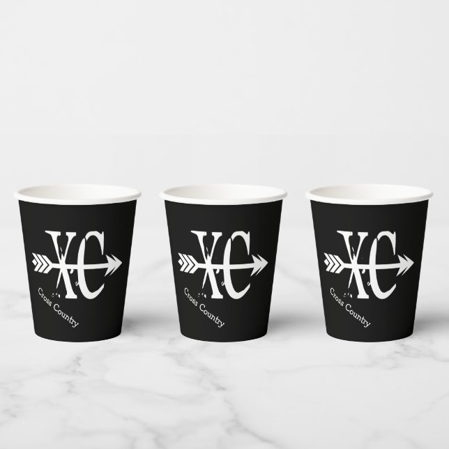 Cross Country Runner XC Arrow Paper Cups (Multi)