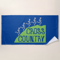 Cross Country Runners on Hill © Beach Towel