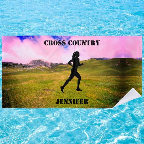 Cross Country Running Beach Towel