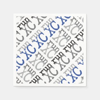 Cross Country Running - Blue - Xc Run Napkins by BiskerVille at Zazzle