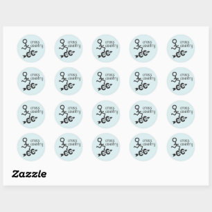 Cross Country Running Classic Round Sticker