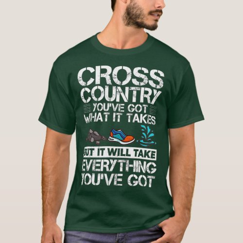 Cross Country Running Coach Training XC Run Race  T_Shirt