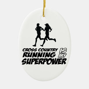 Cross Country running designs Ceramic Ornament