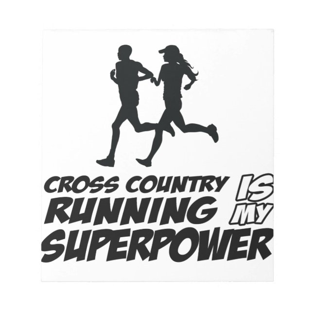 Cross Country running designs Notepad (Front)