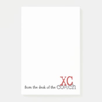 Cross Country Running From The Desk Xc Coach Post-it Notes by BiskerVille at Zazzle