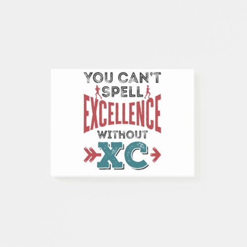 Cross Country Running Funny Excellence XC Post_it Notes