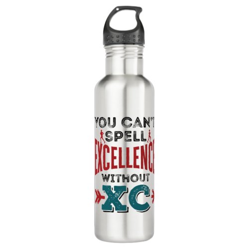 Cross Country Running Funny Excellence XC Stainless Steel Water Bottle