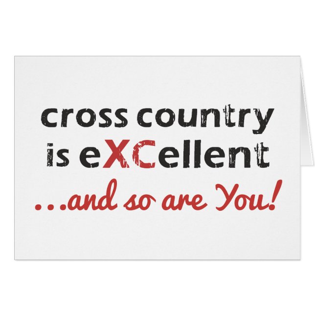 Cross Country Running is © eXCellent Card (Front Horizontal)