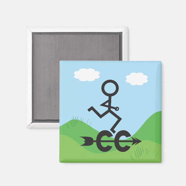 Cross Country Running Magnet (Front/Back)