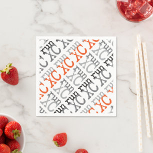 Cross Country Running - Orange - XC Run Napkins