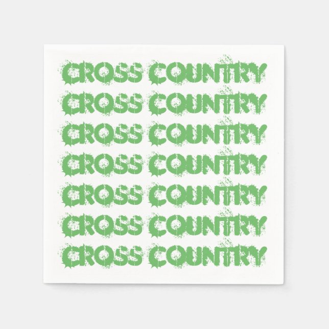 Cross Country Running Paper Napkins (Front)