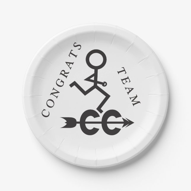 Cross Country Running Paper Plate (Front)
