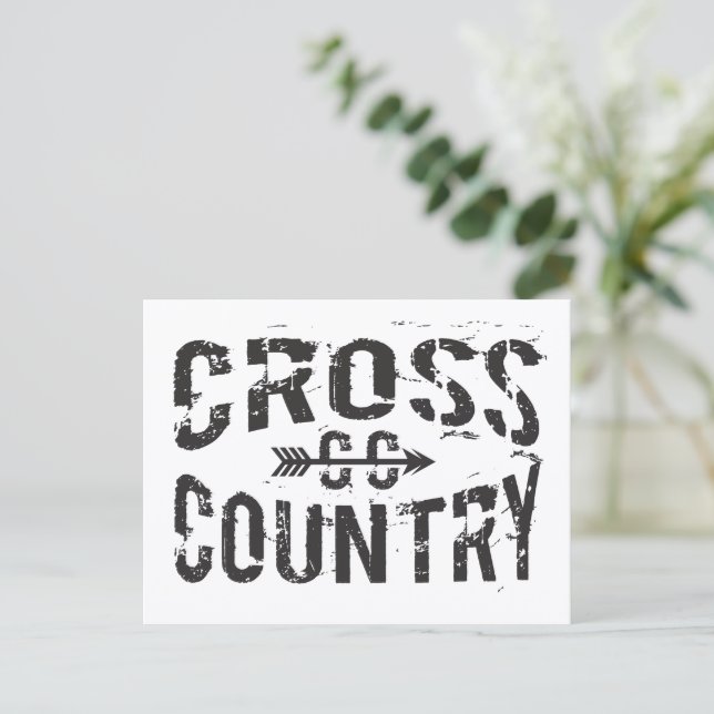 cross country running Postcard (Standing Front)