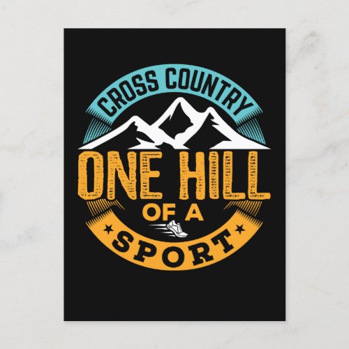 Cross Country Running XC One Hill of a Sport Postcard