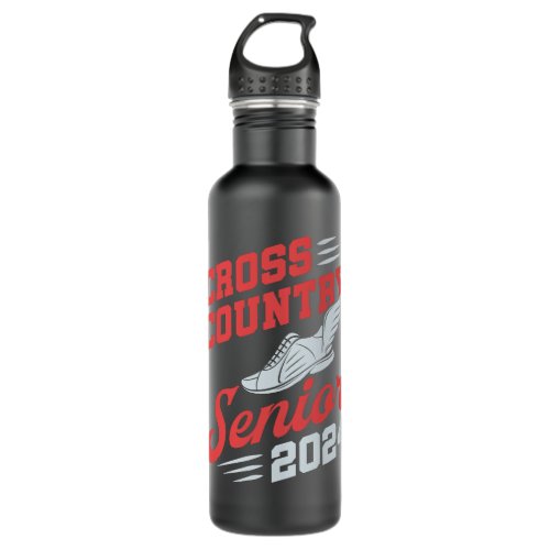 Cross Country Senior 2024 Graduating Class  Stainless Steel Water Bottle