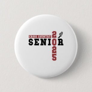 Cross Country Senior Night Senior 2025 Graduation Button