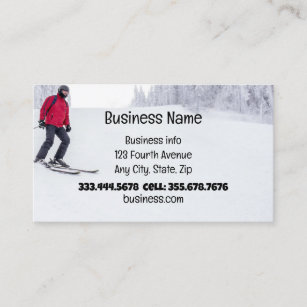 Cross Country Ski Instructor Skiing Skier Business Card