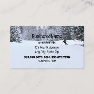 Cross Country Ski Instructor Skiing Skier Business Card
