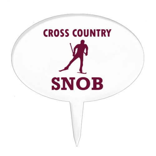 Cross Country Ski Snob Cake Topper