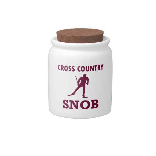 Cross Country Ski Snob Candy Jar (Front)