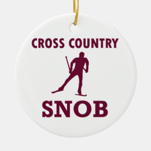 Cross Country Ski Snob Ceramic Ornament
