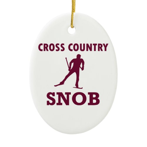 Cross Country Ski Snob Ceramic Ornament