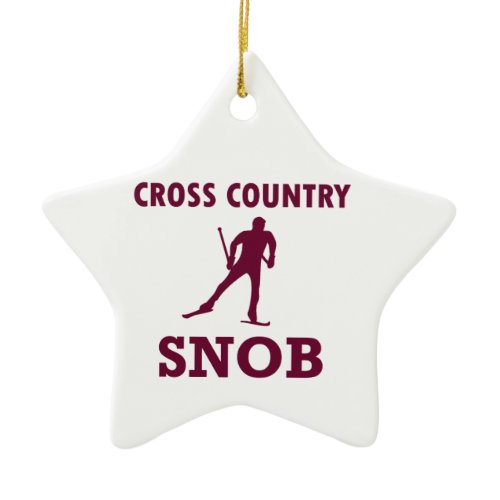 Cross Country Ski Snob Ceramic Ornament