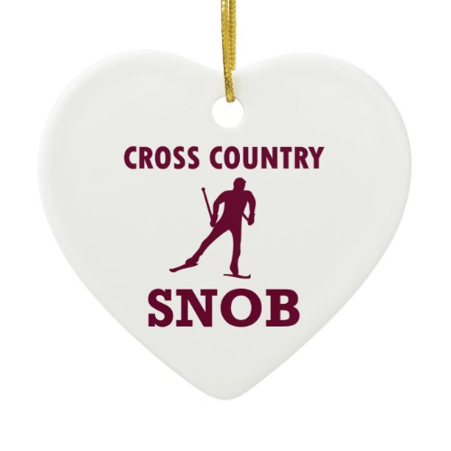 Cross Country Ski Snob Ceramic Ornament