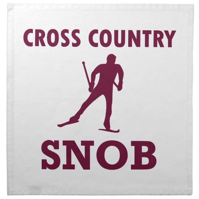 Cross Country Ski Snob Cloth Napkin (Front)
