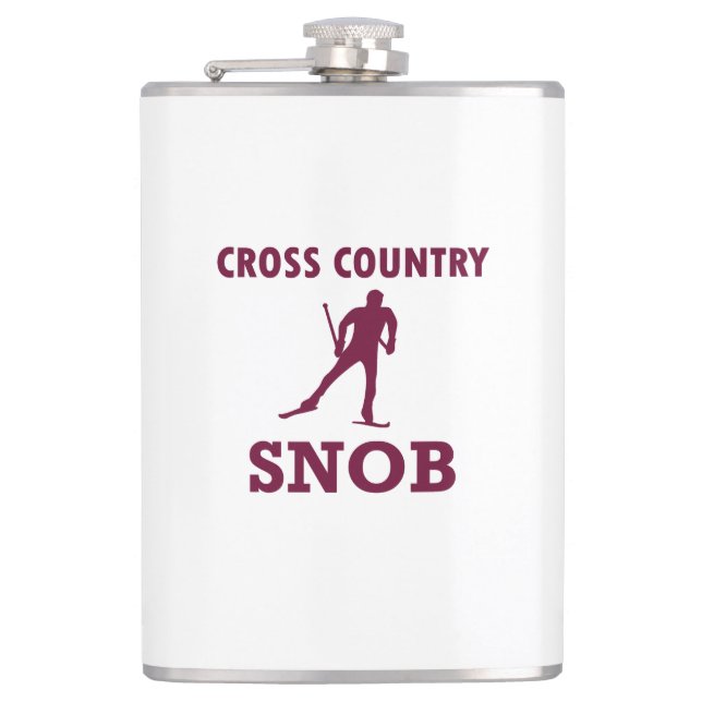 Cross Country Ski Snob Flask (Front)