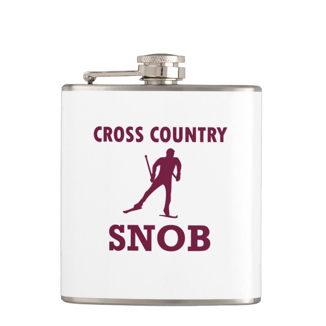 Cross Country Ski Snob Flask (Front)