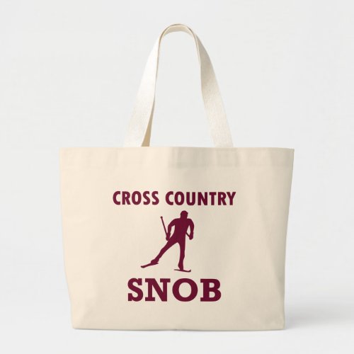 Cross Country Ski Snob Large Tote Bag