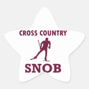 Cross Country Ski Snob Star Sticker