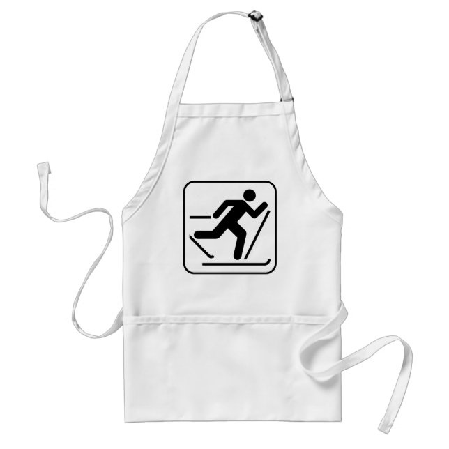Cross Country Ski Symbol Apron (Front)