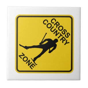 Cross Country Ski Zone Ceramic Tile