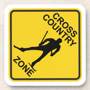 Cross Country Ski Zone Drink Coaster