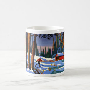 Cross country skier. coffee mug