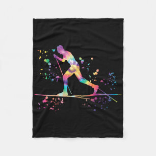 Cross Country Skier Nordic Xc Skiing _10  Fleece Blanket