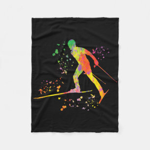Cross Country Skier Nordic Xc Skiing _17  Fleece Blanket