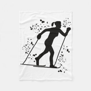 Cross Country Skier Nordic Xc Skiing _2  Fleece Blanket