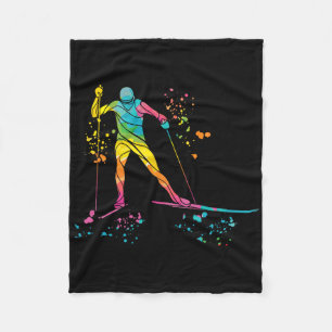 Cross Country Skier Nordic Xc Skiing _4  Fleece Blanket