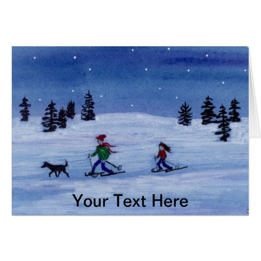 Cross Country Skiing Cards (Front Horizontal)