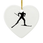 Cross country skiing ceramic ornament Cross country skiing ceramic ornament