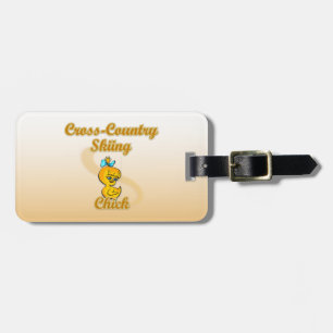 Cross-Country Skiing Chick Luggage Tag